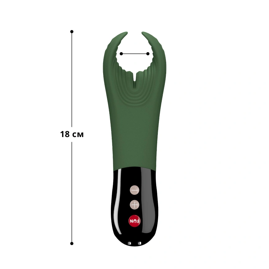 Вибратор для пениса Fun Factory MANTA moss green/black, подходит для парных игр фото 2