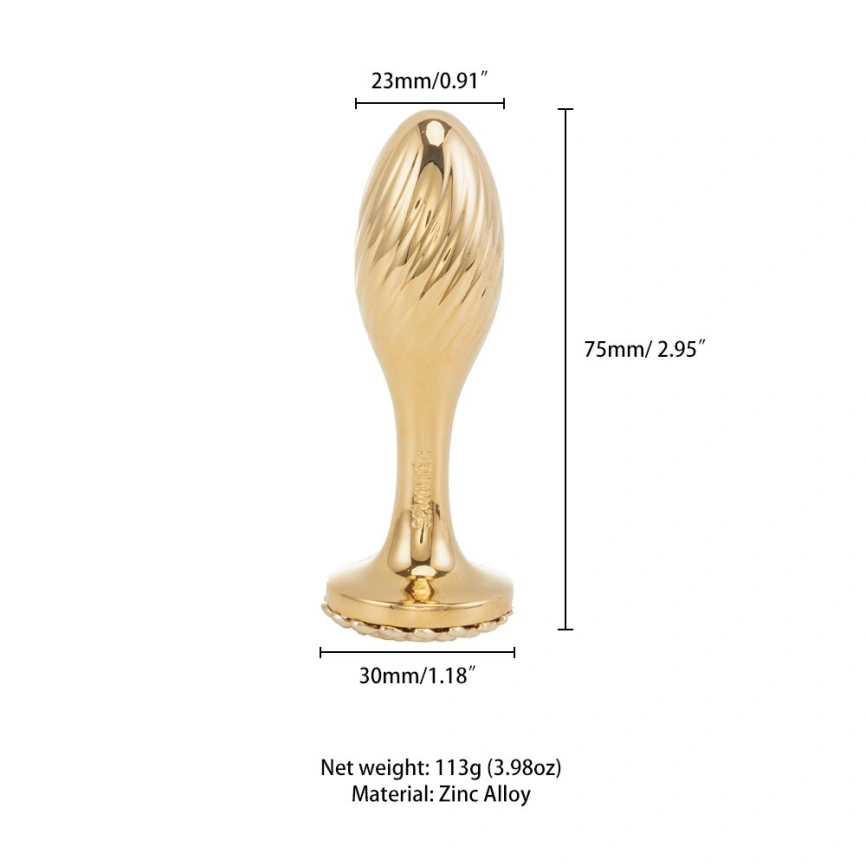 Металлическая анальная пробка LOCKINK SEVANDA Pearl Pear-shape Anal Plug, с искусственной жемчужиной фото 8