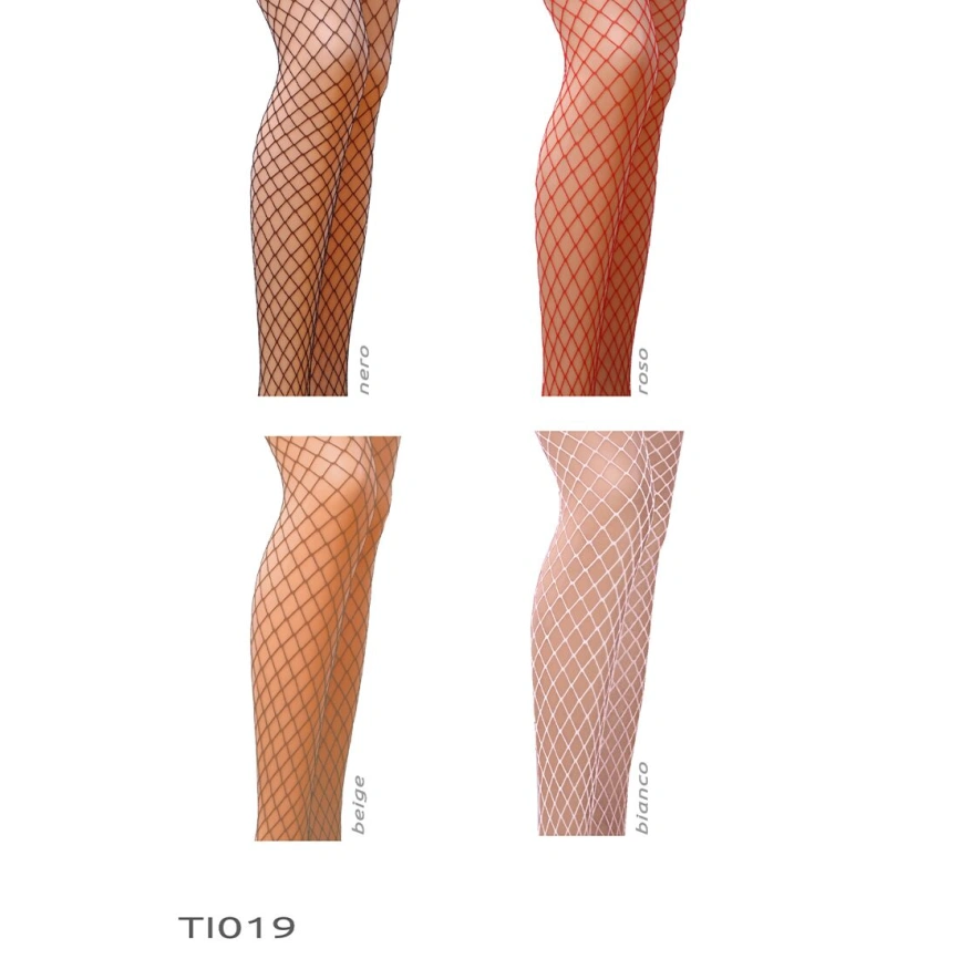 Колготки в сеточку без выделенных трусиков Passion TI019 типа Кабаретка 1/2 (fishnet), nero фото 6