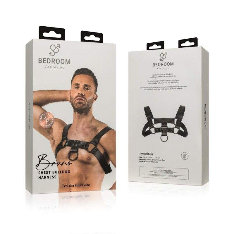 Портупея на плечі Bedroom Fantasies: Bruno Bondage Harness, чорна фото 6