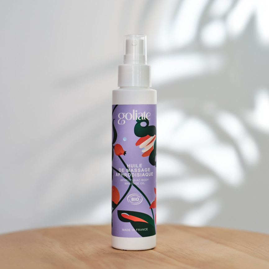 Масажна олія Goliate Huile De Massage Aphrodisiaque 100 мл, органічна, зігрівальний ефект фото 4