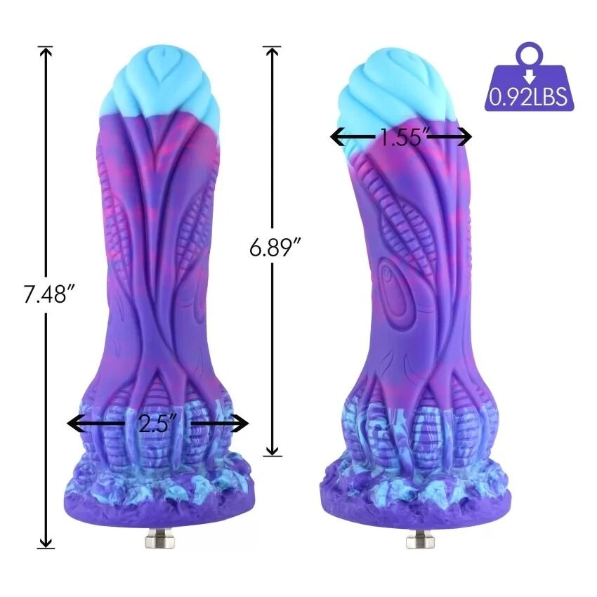 Фаллоимитатор для секс-машин Hismith 7.48″ Silicone Dildo HSA140 Monster Series, система KlicLok фото 2