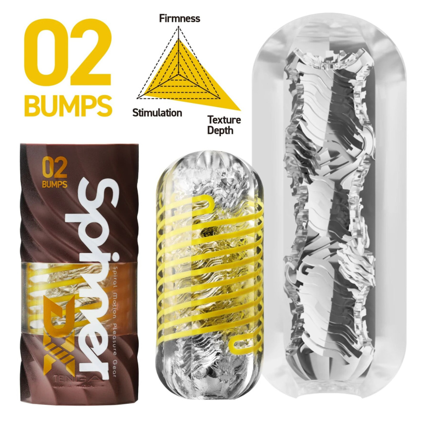 Мастурбатор Tenga Spinner DX 02 Bumps, з пружною стимулювальною спіраллю всередині, середній вплив фото 2