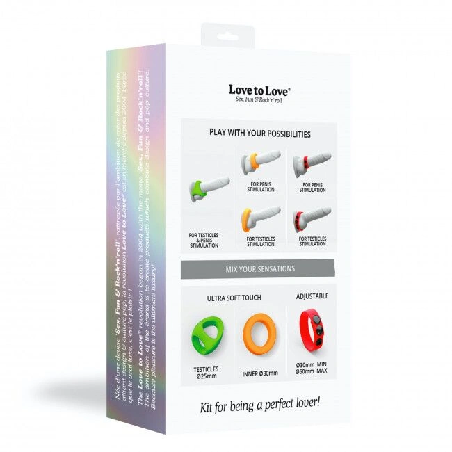Набор ярких эрекционных колец Love To Love NEON RING KIT фото 13