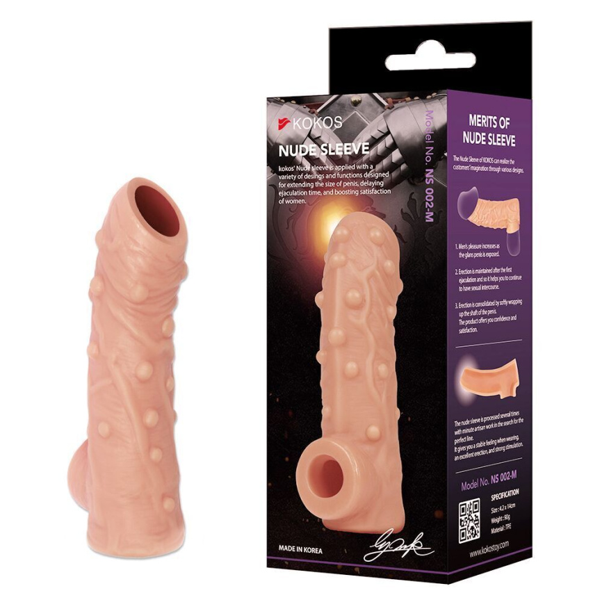 Насадка на член Kokos Nude Sleeve NS 002 L фото 2