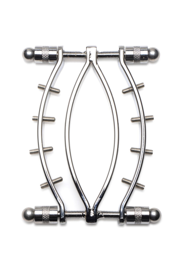 Затискач для вагіни Master Series: Spread 'Em Poker Vagina Clamp with Adjustable Pressure Screws, ши фото 2