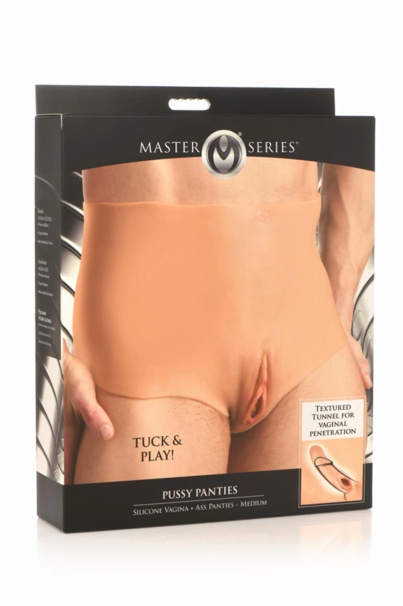Накладная вагина Master Series Silicone Vagina + Butt Panties - Medium фото 10