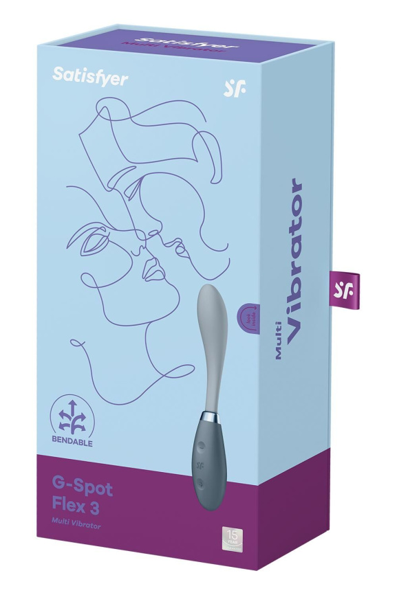 Вібратор Satisfyer G-Spot Flex 3 Grey, гнучкий стовбур із фіксацією положення фото 6