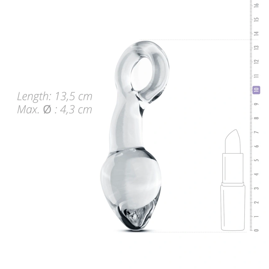 Стеклянный стимулятор простаты Gildo Glass Prostate Plug No. 13 фото 3