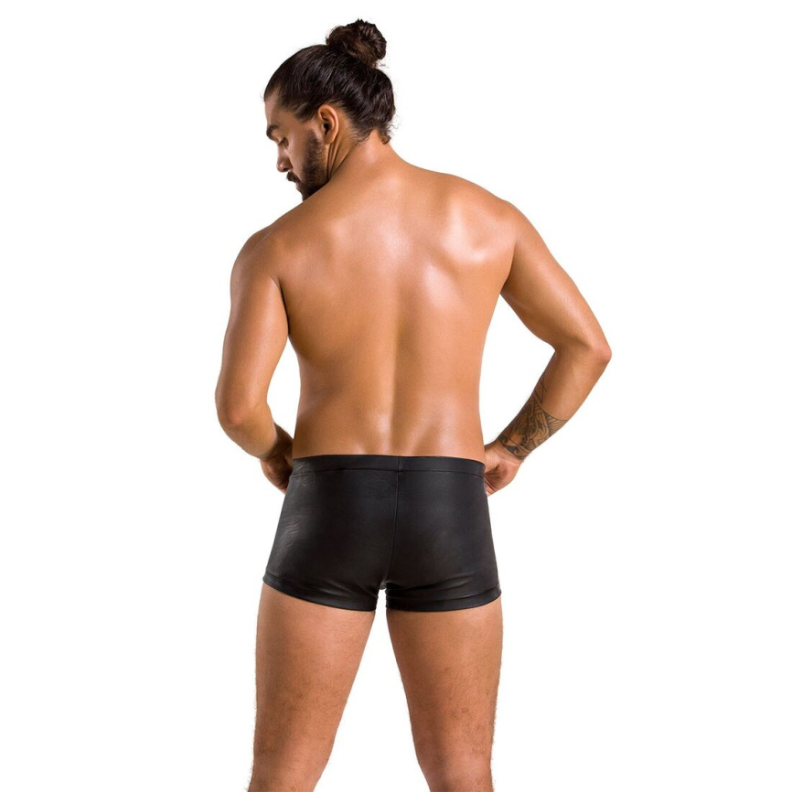 Чоловічі шкіряні боксери з клапаном Passion 050 SHORT PATRICK L/XL Black фото 10