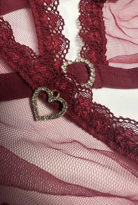Комплект Passion BELISSANA SET burgundy S фото 12