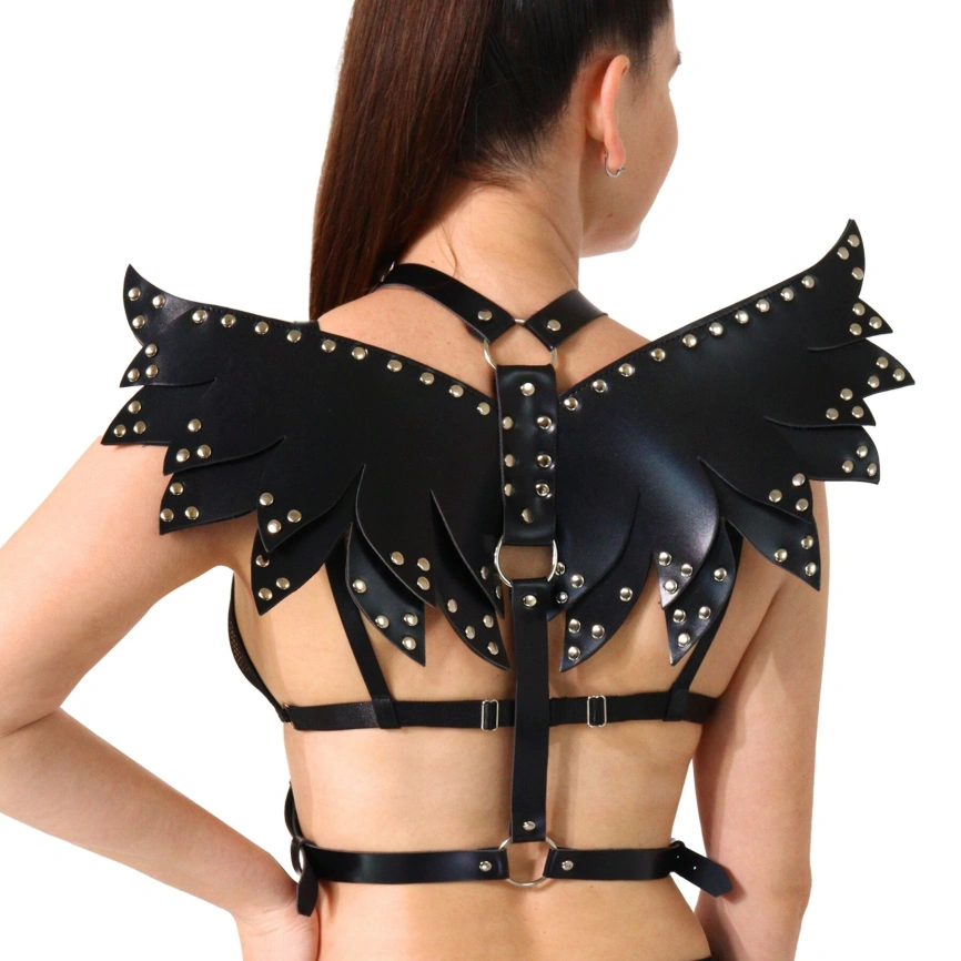 Женская портупея Art of Sex - Wings черная XS-M, экокожа фото 3
