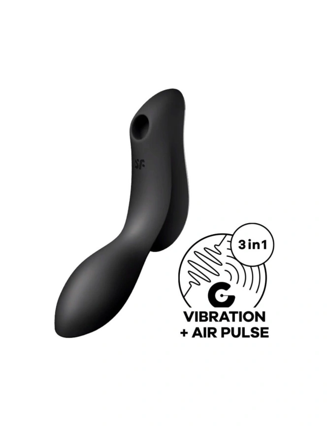 Вакуумный стимулятор с вибрацией Satisfyer Curvy Trinity 2 Black фото 1