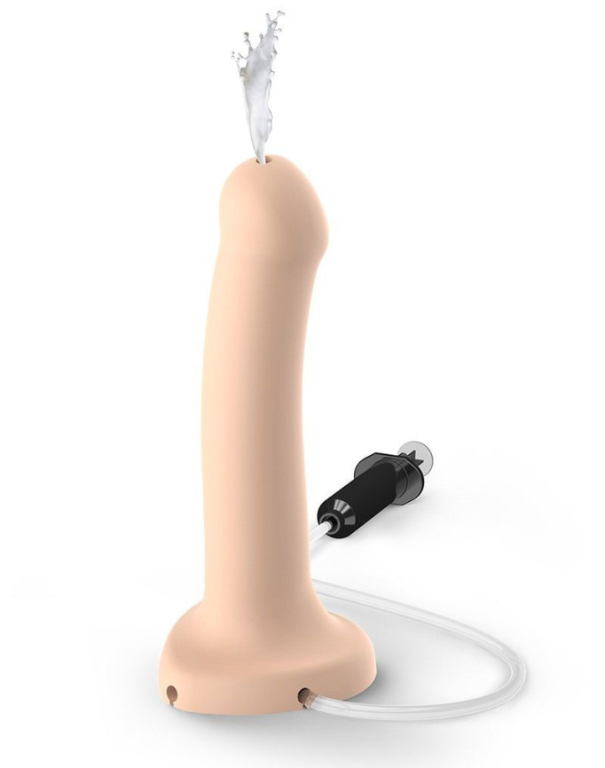 Фалоімітатор, що кінчає Strap-On-Me Dildo Cum Flesh, діаметр 3,6 см, силікон, насадка для страпону фото 2
