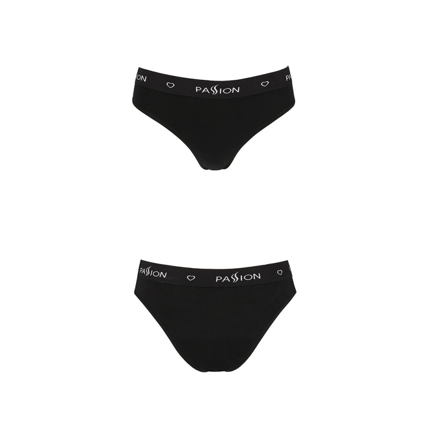 Трусики-сліпи з бавовни та еластаном Passion PS004 PANTIES L, black фото 5