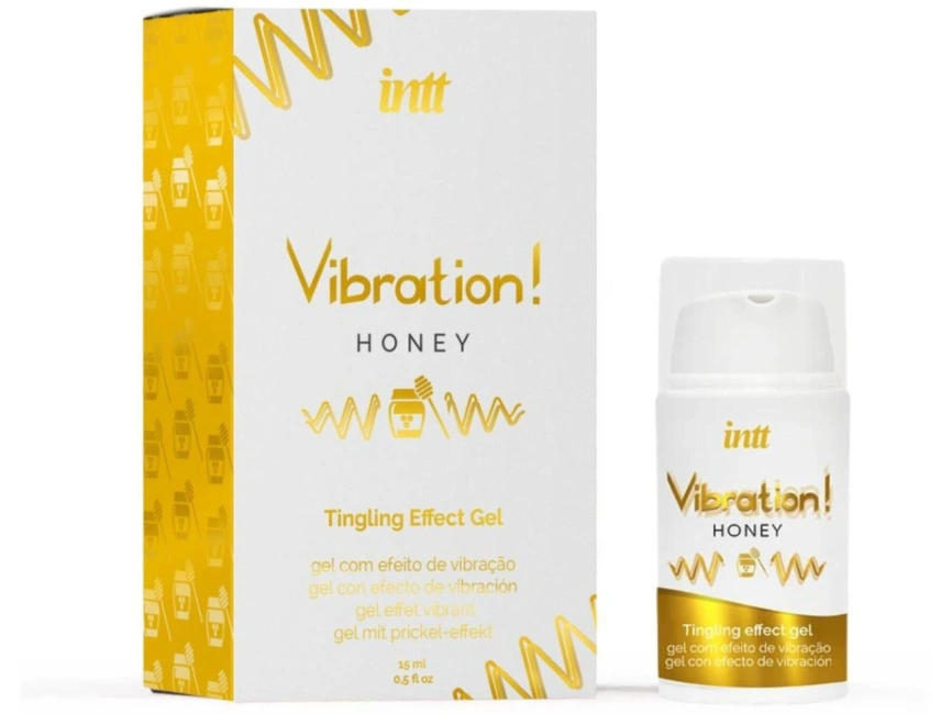 Жидкий вибратор Intt Vibration Honey (15 мл), густой гель, очень вкусный, действует до 30 мин фото 1