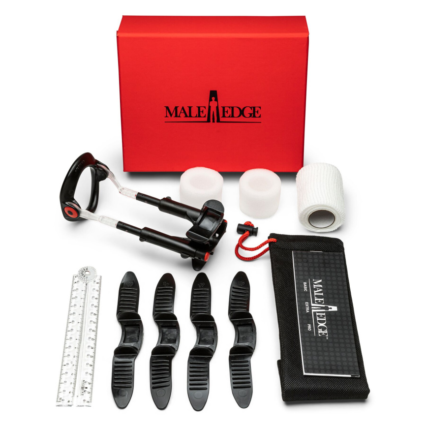 Екстендер для збільшення члена Male Edge Pro, ремінцевий, маса всього 65 г, міцний пластик фото 3