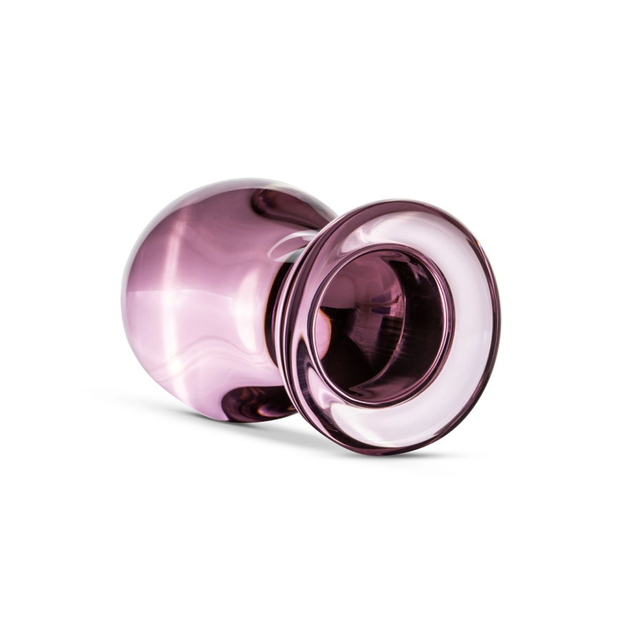 Рожева анальна пробка зі скла Gildo Pink Glass Buttplug No. 27 фото 2