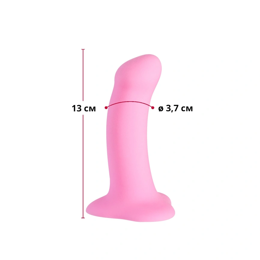 Фаллоимитатор Fun Factory AMOR, розовый, длина 14,6 см, диаметр 3,7 см, изогнутый фото 2