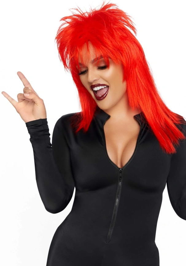 Парик рок-звезды Leg Avenue Unisex rockstar wig Red, унисекс, 53 см фото 3