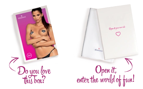 Накладки-сердечки на соски со стразами Obsessive A750 nipple covers, черные фото 4