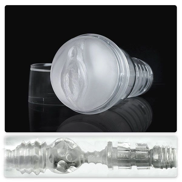 Мастурбатор-вагина Fleshlight Ice Lady Crystal, полупрозрачный материал и корпус фото 1