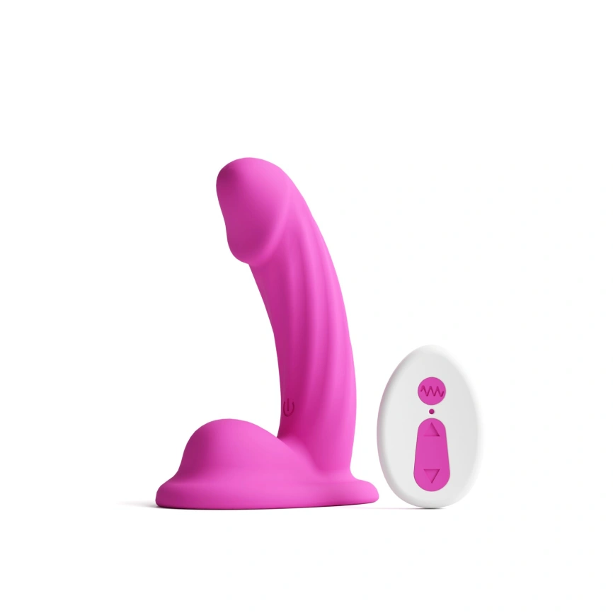 Дилдо с вибрацией NS Novelties Colours - Curve - Vibrating - 5" Dildo - Pink фото 1