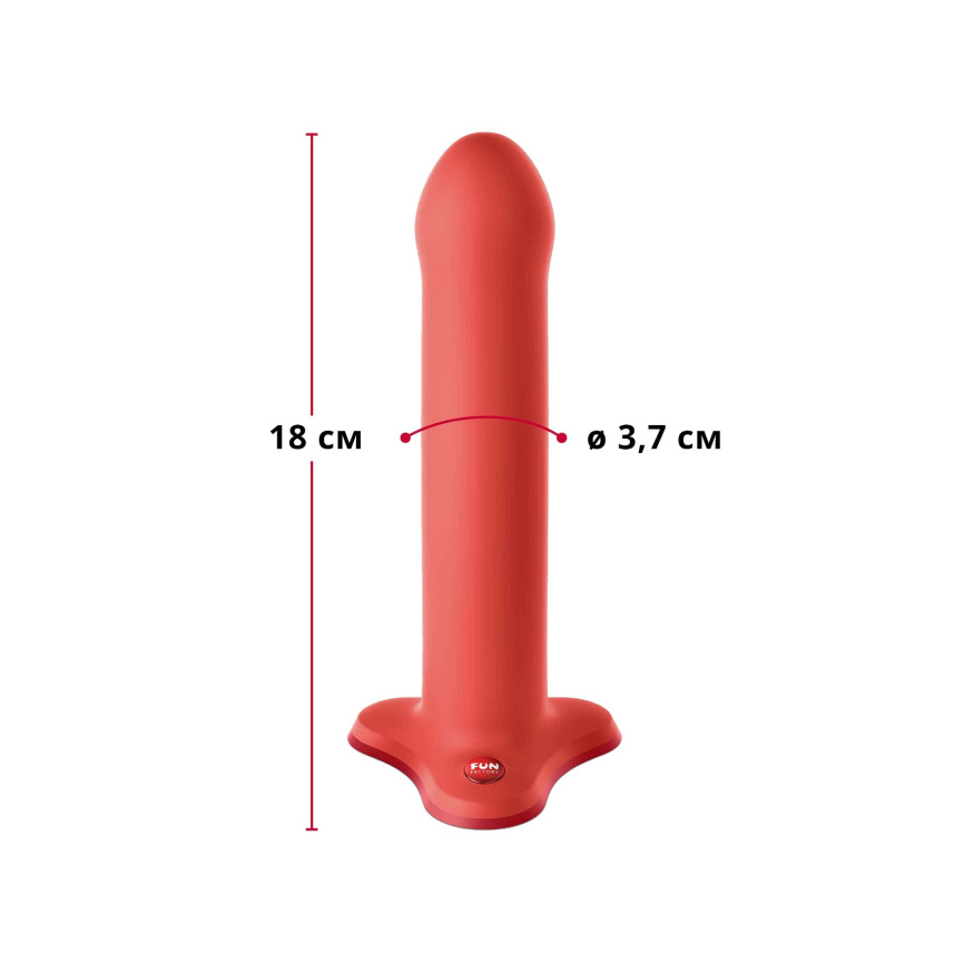 Фалоімітатор Fun Factory MAGNUM, помаранчевий, дуже гнучкий, довжина 18,3 см, діаметр 3,7 см фото 2