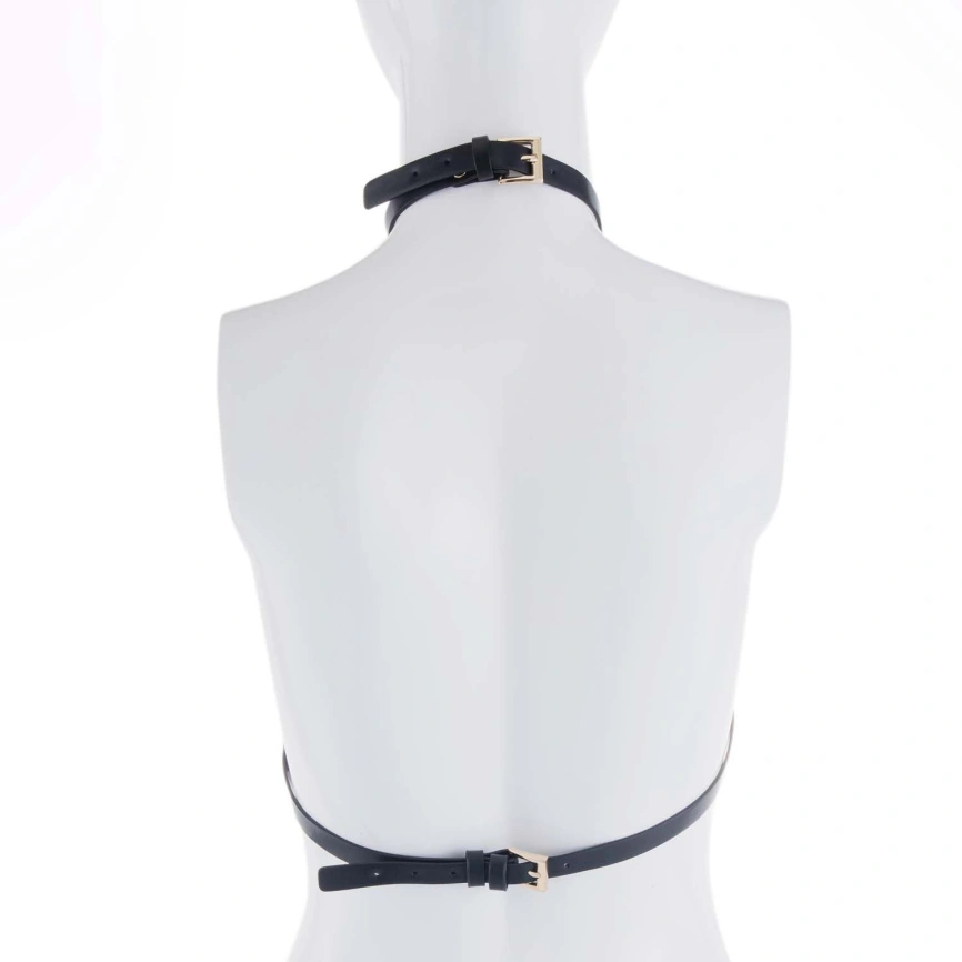 Портупея на грудь LOCKINK SEVANDA Queen Chest Harness with Removable Bra, черная, со съемными пэстис фото 3