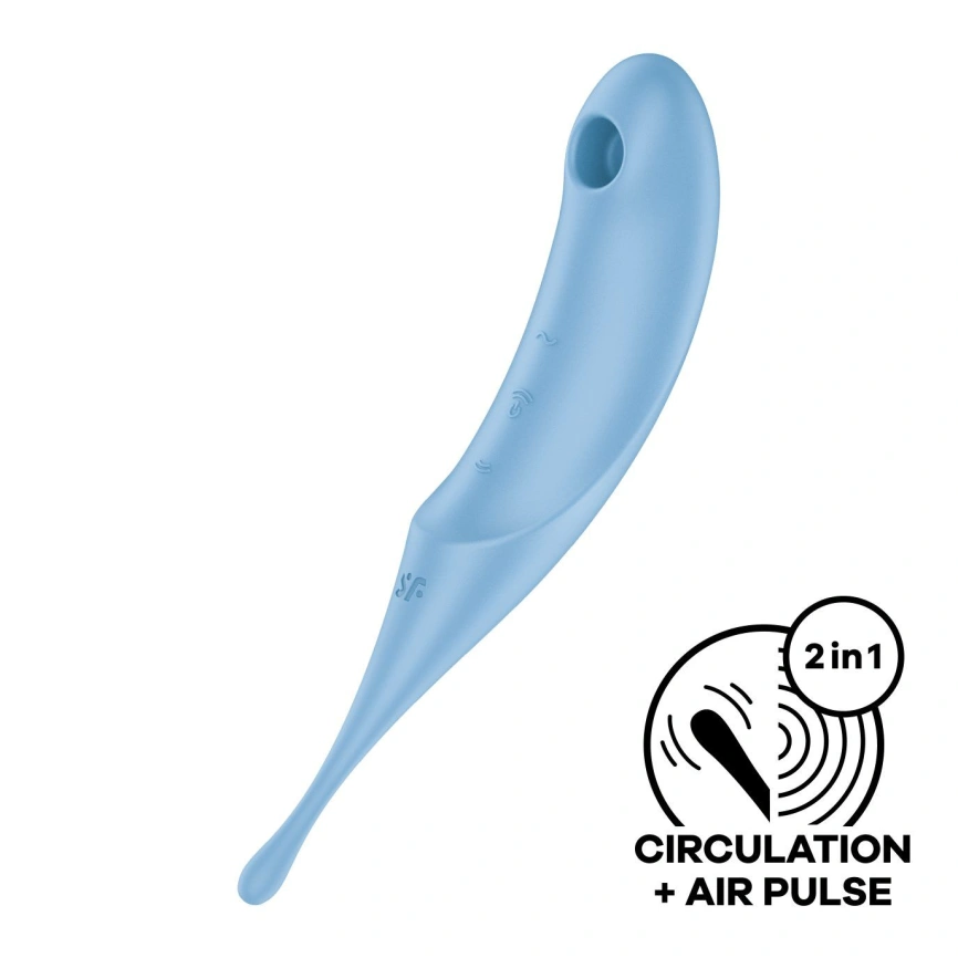 Вибратор для клитора с вакуумной стимуляцией Satisfyer Twirling Pro Blue фото 1
