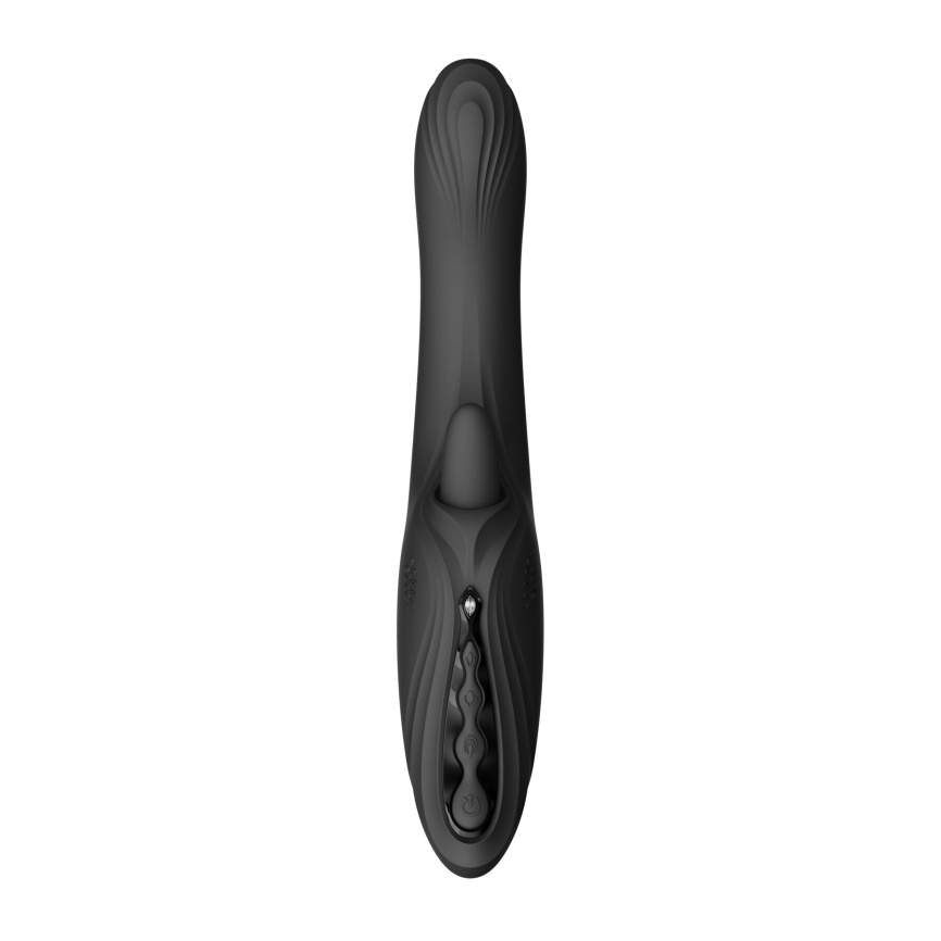 Смарт-вібратор Zalo Ares Obsidian Black, підігрів, 3 мотори, язичок для клітора, стимуляція точки G фото 2