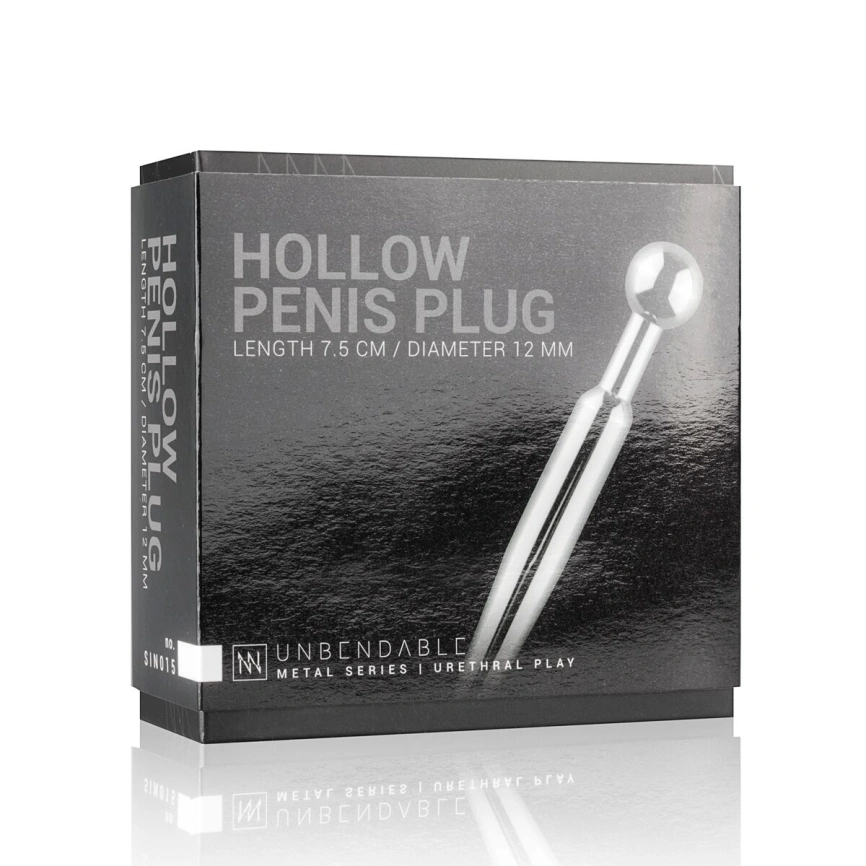Полый уретральный стимулятор Sinner Gear Unbendable — Hollow Penis Plug, длина 7,5 см, диаметр 12 мм фото 5