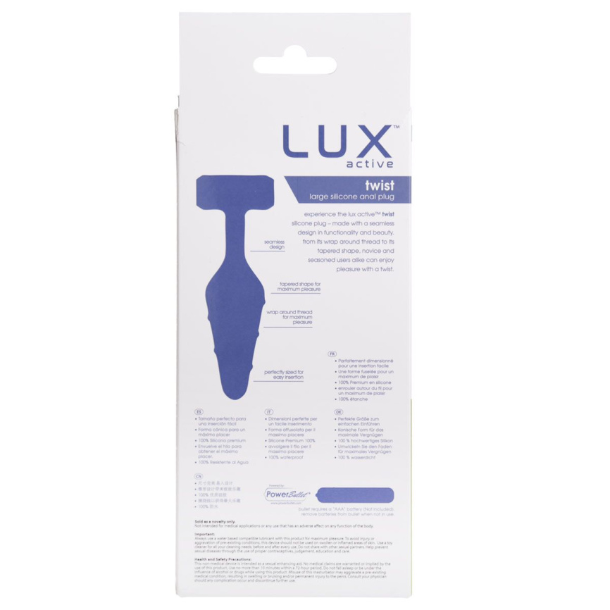 Анальна пробка Lux Active Twist Plug Large Blue фото 8