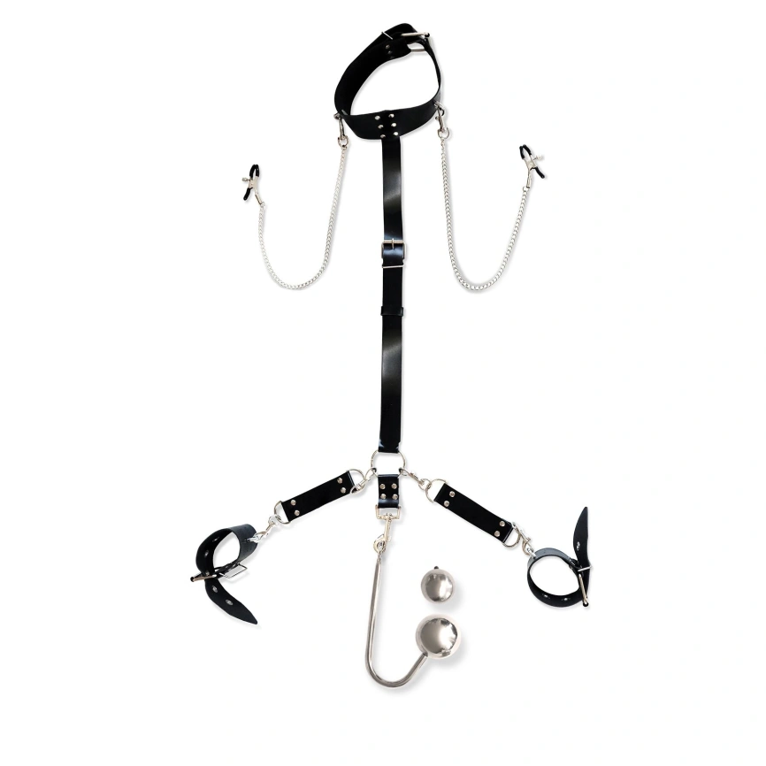 Бондажный набор с металлическим анальным крюком Art of Sex Beatrice Bondage set with anal hook № 4 фото 1