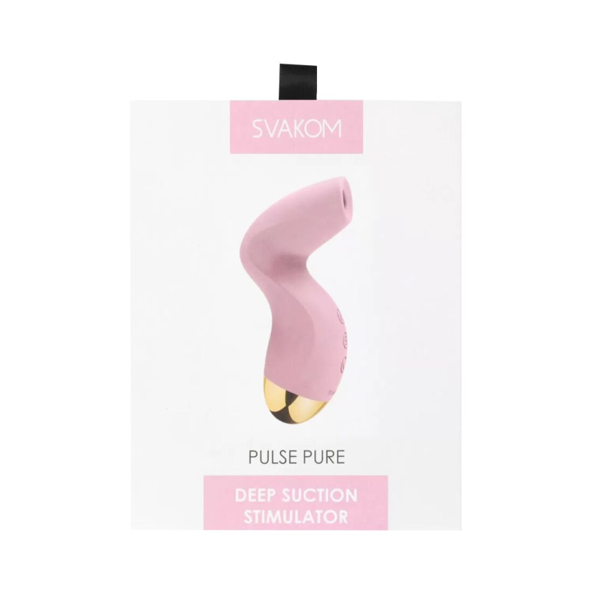 Вакуумний кліторальний стимулятор Svakom Pulse Pure Pale Pink, 5 режимів, 5 інтенсивностей у кожному фото 8
