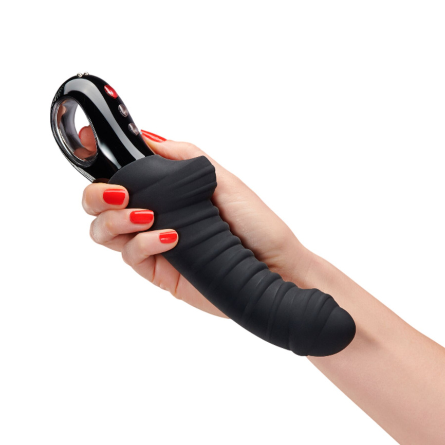 Вібратор для точки G Fun Factory TIGER black, ребристий, підходить для анальної стимуляції фото 4