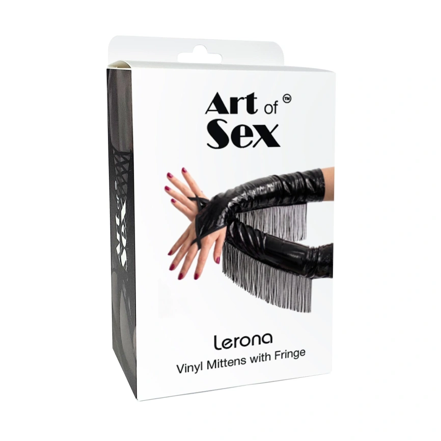 Виниловые митенки Art of Sex - Lerona, размер M, цвет красный фото 3