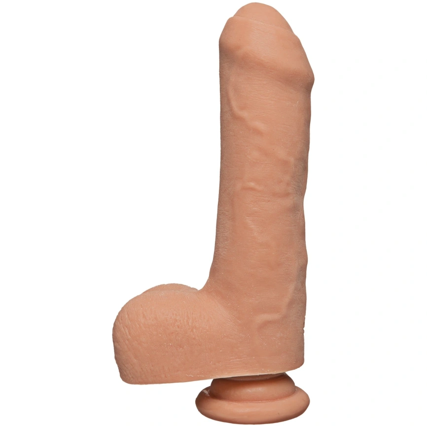 Фаллоимитатор Doc Johnson The D - Uncut D - 7 Inch With Balls ULTRASKYN, диаметр 4,5см, необрезанный фото 1