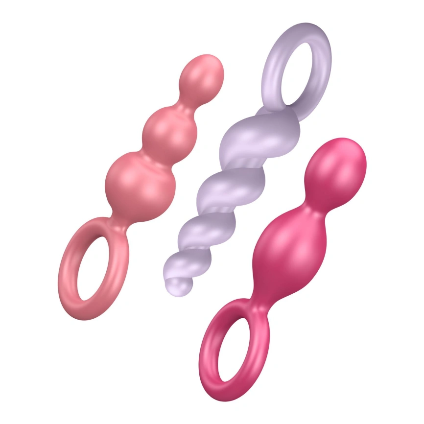Набор анальных игрушек Satisfyer Plugs colored (set of 3) - Booty Call, макс. диаметр 3 см фото 1
