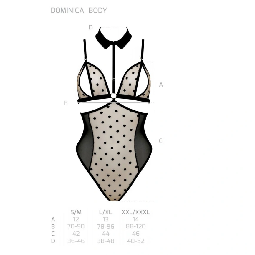 Боди Passion DOMINICA BODY S/M, black фото 12