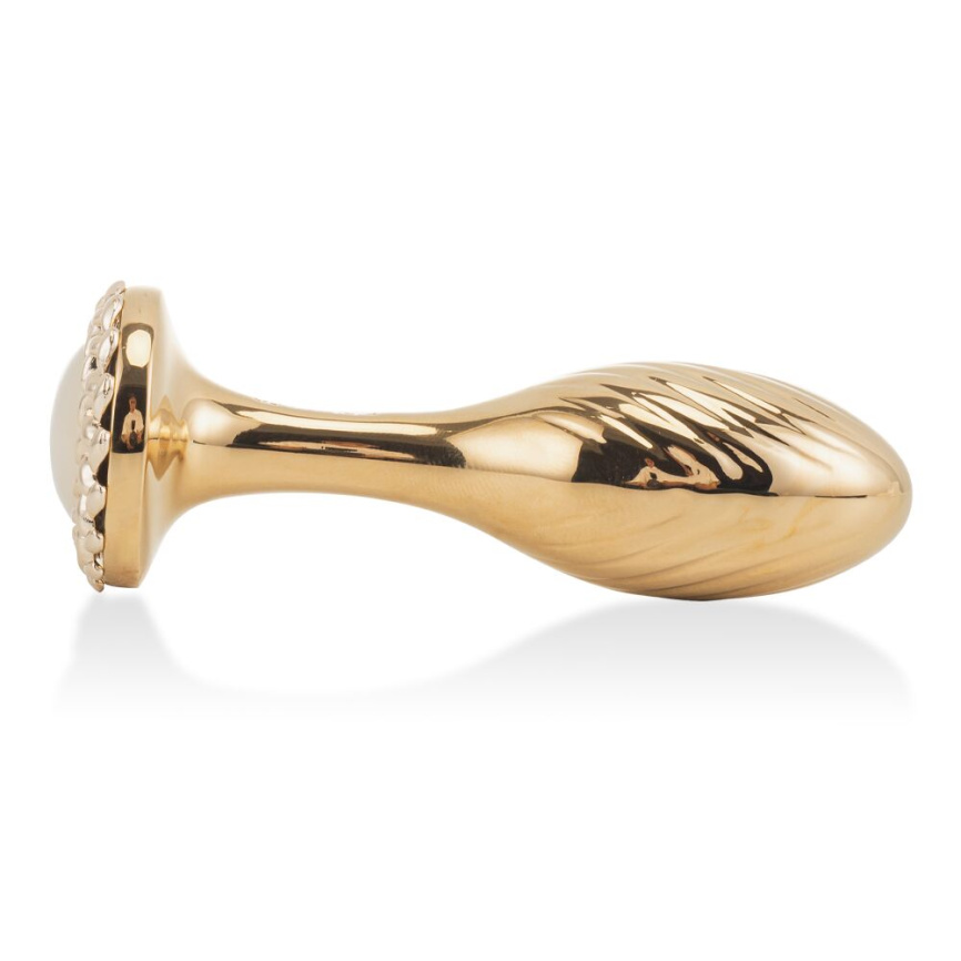 Металева анальна пробка LOCKINK SEVANDA Pearl Pear-shape Anal Plug, зі штучною перлиною фото 5