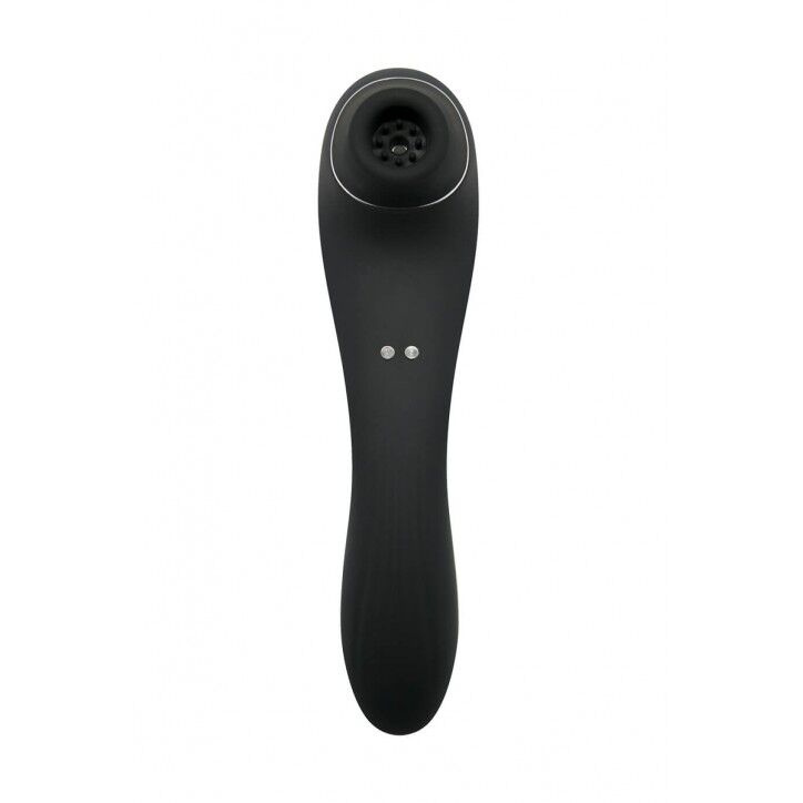 Вакуумний стимулятор з вібрацією Wooomy Smoooch Black Clitoral Suction & Vibration фото 2