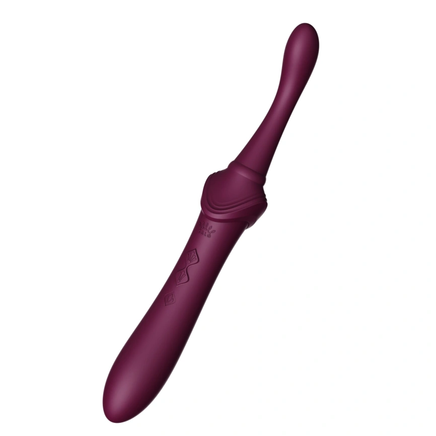 Мультифункциональный вибратор Zalo — Bess 2 Velvet Purple, 4 насадки, подогрев фото 7