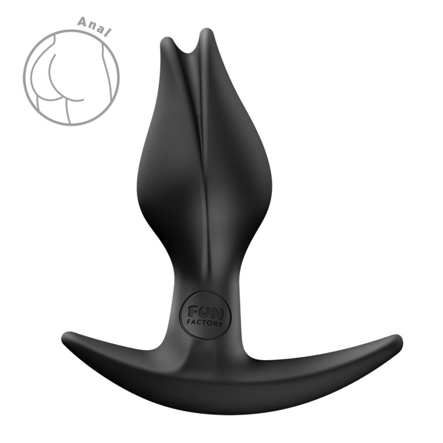 Анальна пробка Fun Factory BOOTIE FEM Black, у вигляді бутона, діаметр 2,9 см, тонкий обмежувач фото 4