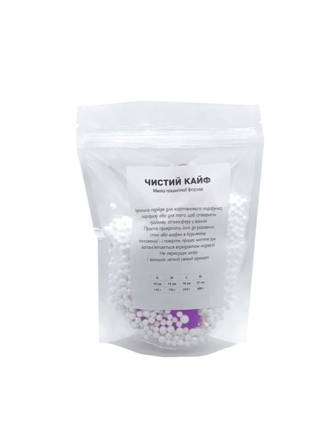 Мило у формі пеніса Чистий Кайф Violet size S, крафтове мило-член, натуральне фото 4