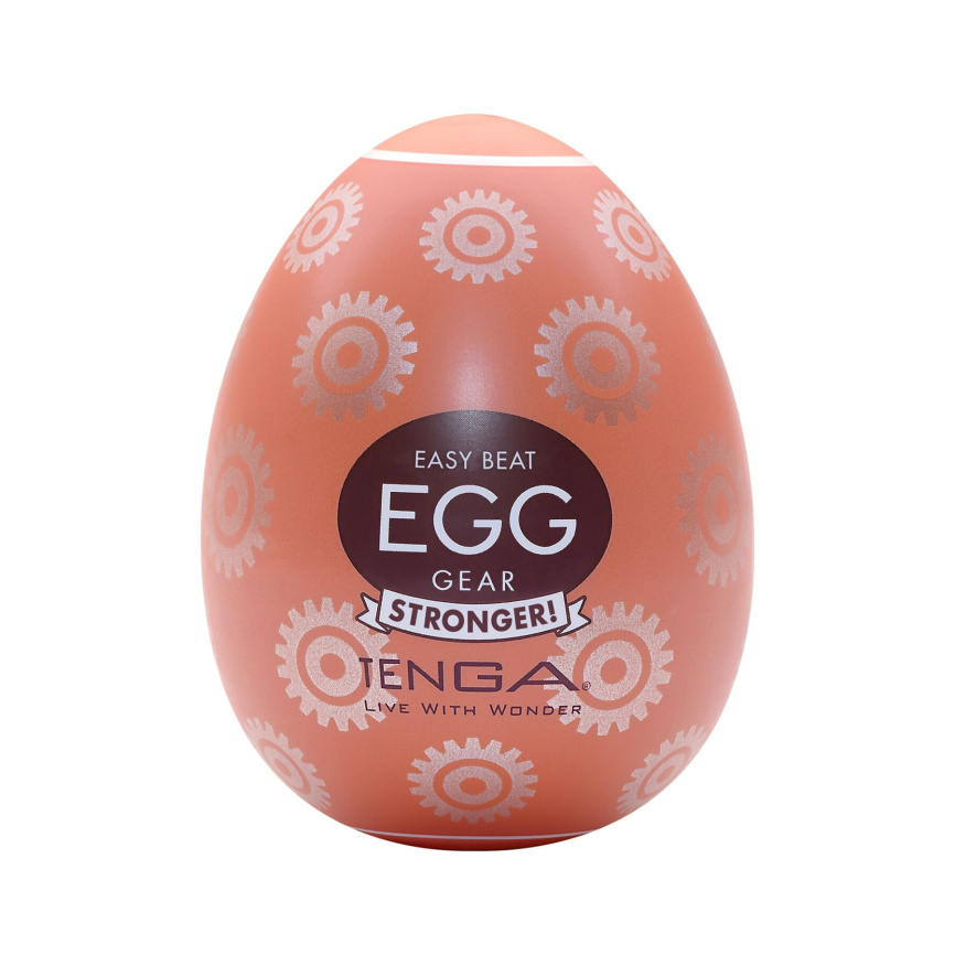 Мастурбатор-яйце Tenga Egg Gear, щільний TPE, пробник лубриканту 5 мл фото 1