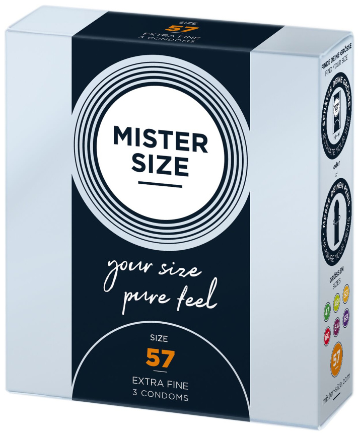 Презервативи Mister Size - pure feel - 57 (3 condoms), товщина 0,05 мм фото 2