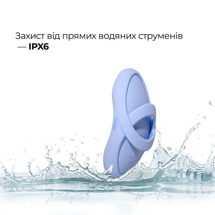Смарт-вібратор для клітора Svakom Echo 2 Sky Blue, підігрів до 38 °C, знімна насадка на палець фото 19
