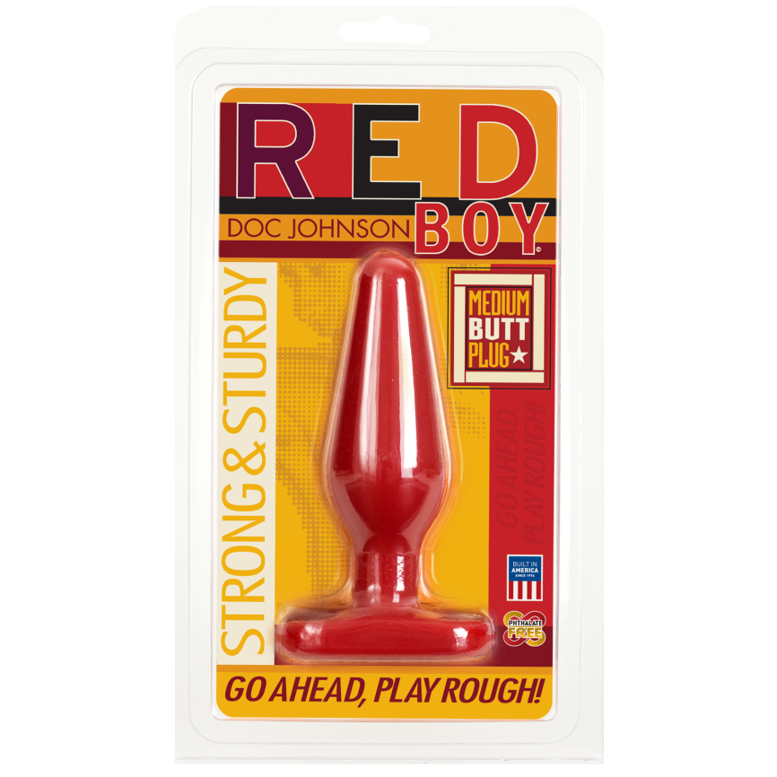 Анальна пробка Doc Johnson Red Boy - Medium 5.5 Inch, макс. діаметр 4 см фото 2