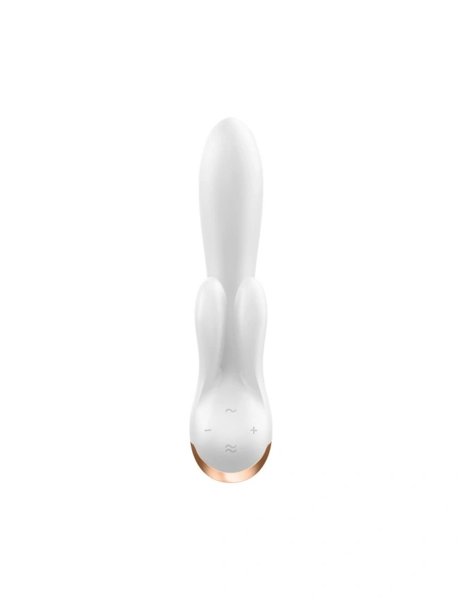 Смарт вибратор-кролик с двойным отростком Satisfyer Double Flex White фото 3